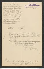 k.k. naturhistorisches Hofmuseum, Intendanzakten 1885-1896 (Hauer), Aktenzahl Z.318/1893, Seite 1